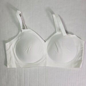 Shapermint Essentials White Smoothing Comfort Wireless Bra #13402 Size M